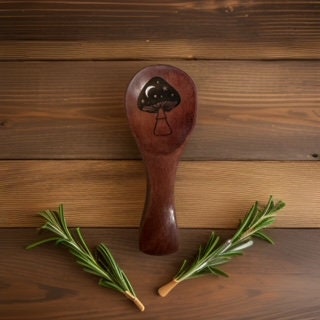 Witchy Wooden Engraved Mini Spoon