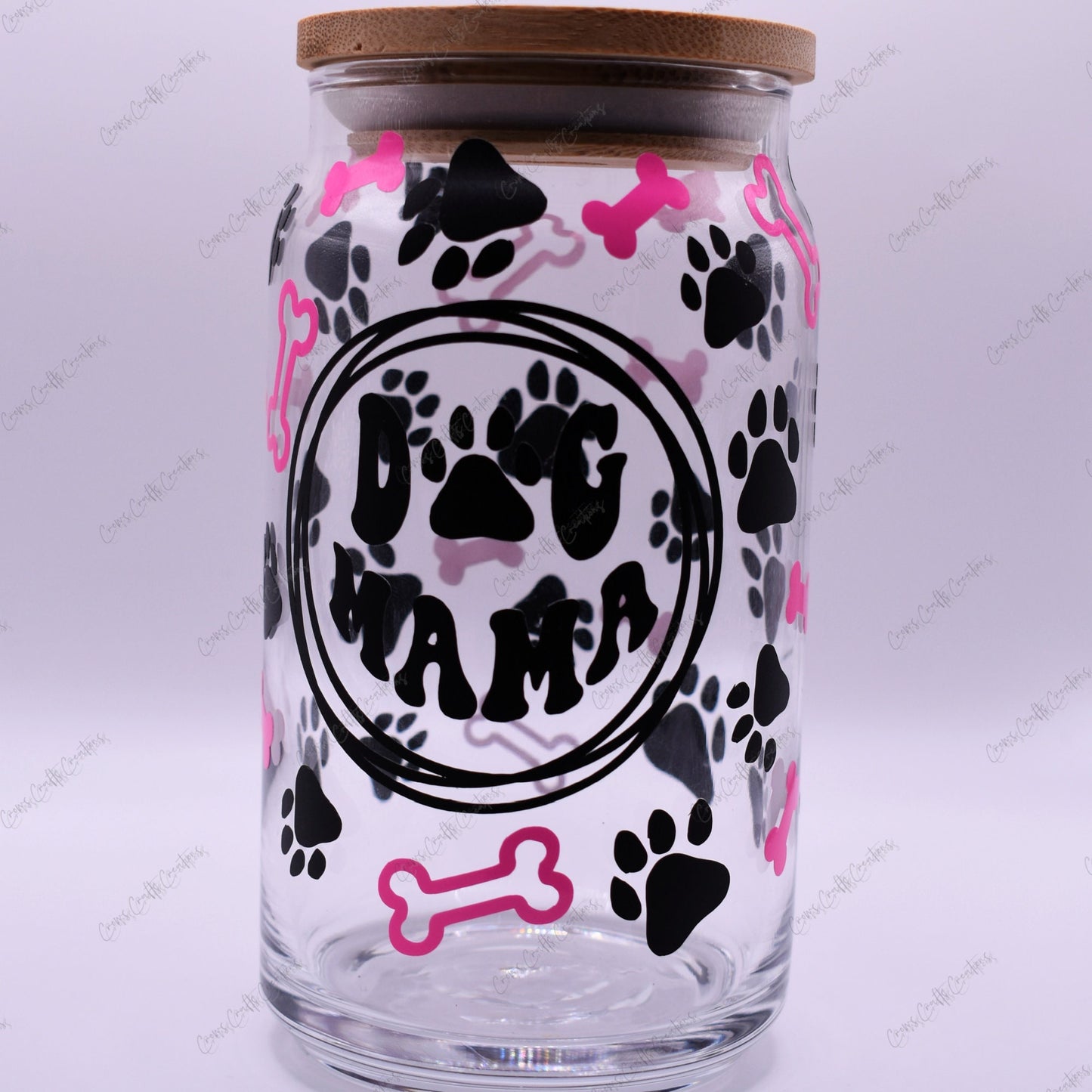 Dog Mama Glass Cup