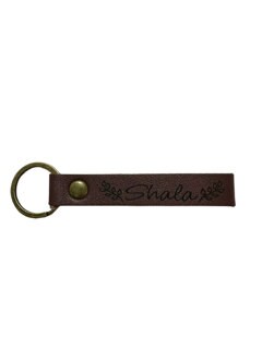 Personalized Name Leather Keychain