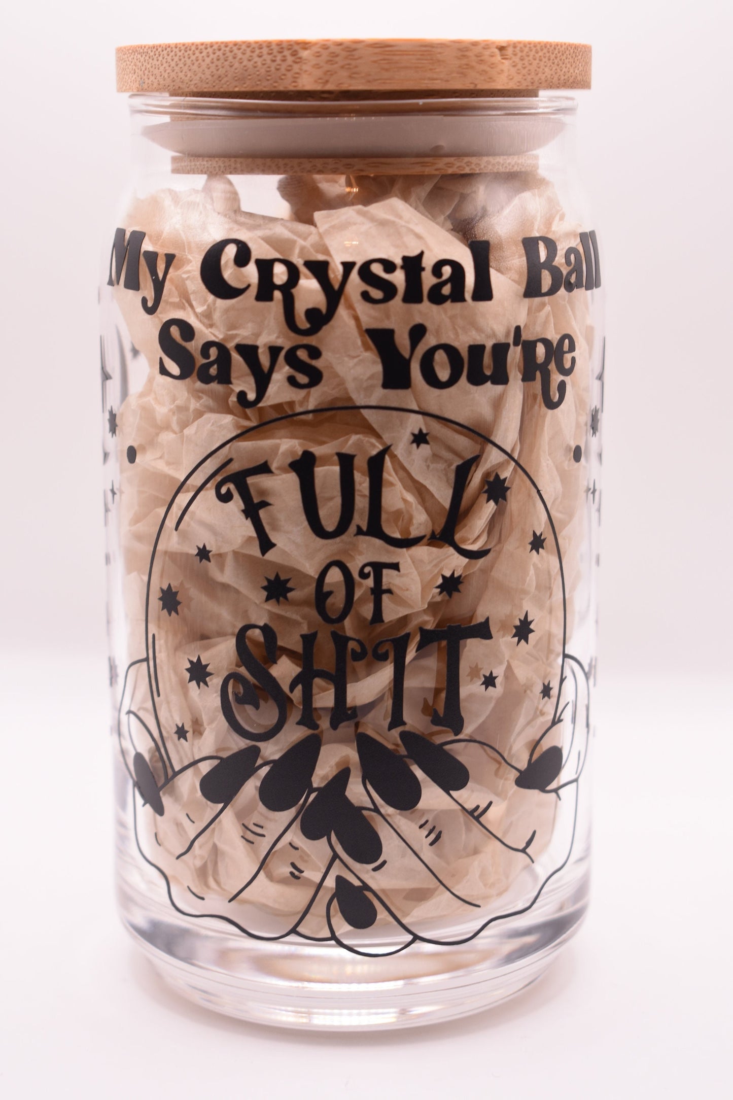Crystal Ball Beer Can Glass Cup