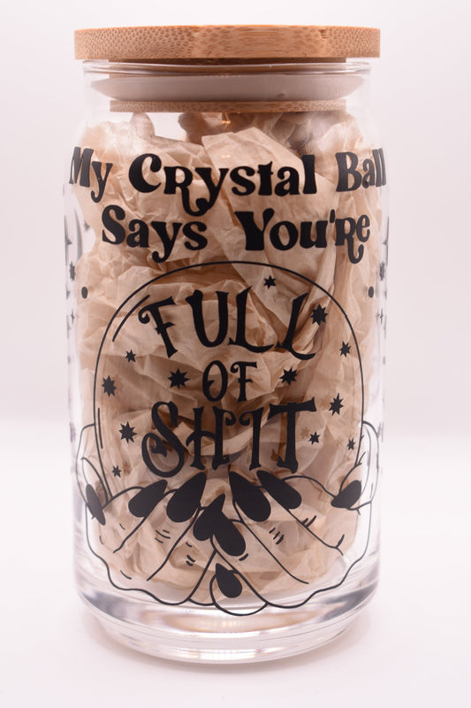 Crystal Ball Beer Can Glass Cup