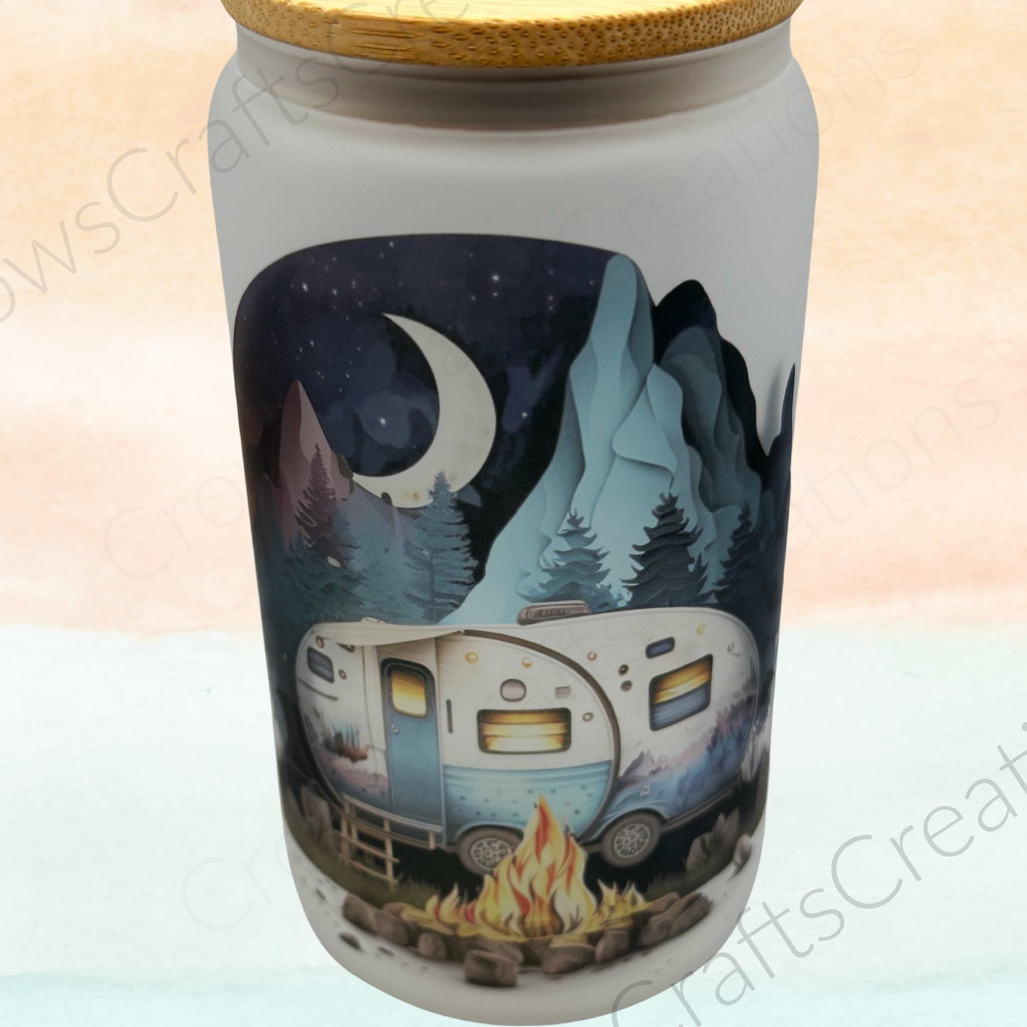 You Don't Have To Be Crazy To Camp With Us Glass Cup