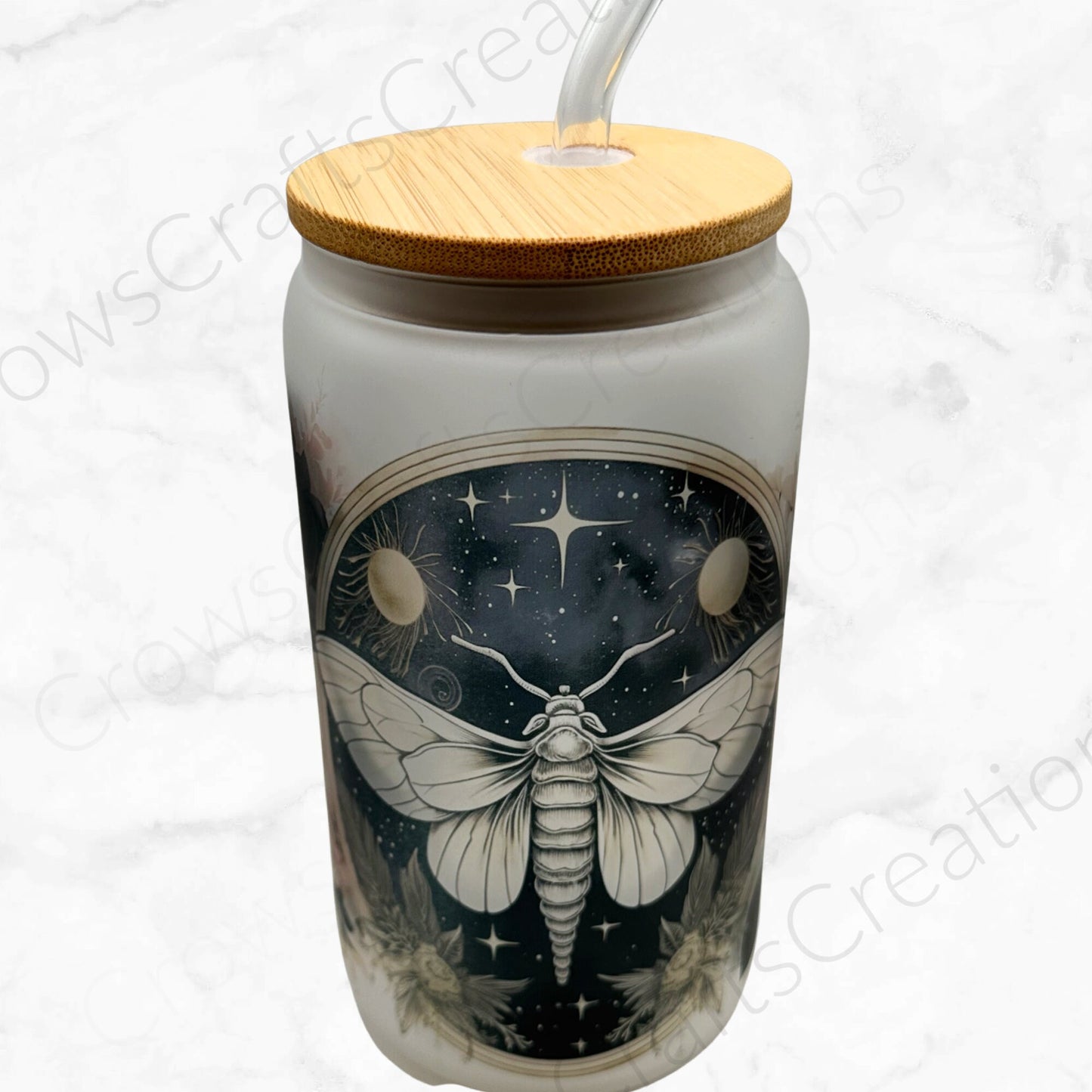 Mythical Moth Glass Cup