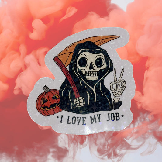 Grim Reaper Holographic Sticker
