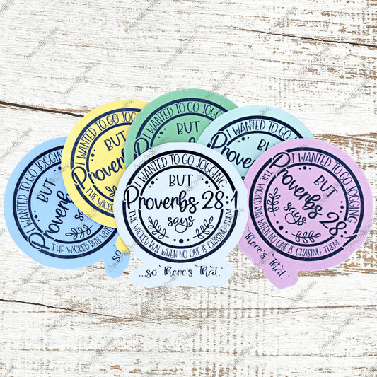 Proverbs 28:1 Sticker