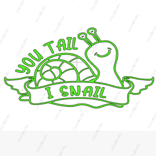 You Tail I Snail Car Decal