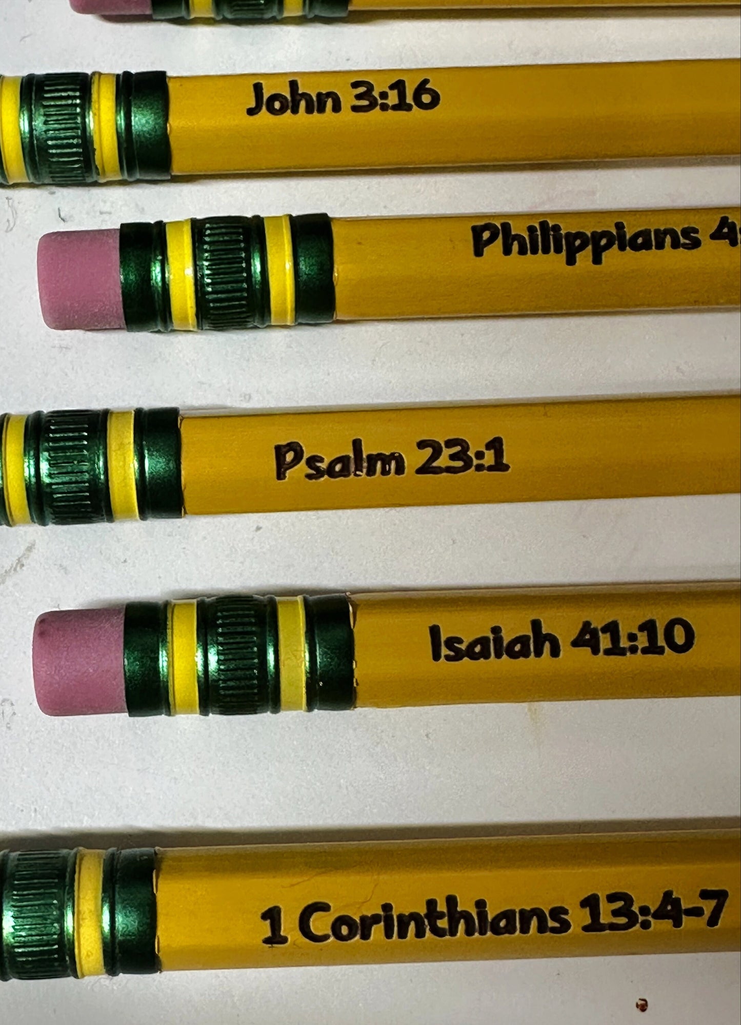Bible Verse Engraved Pencils