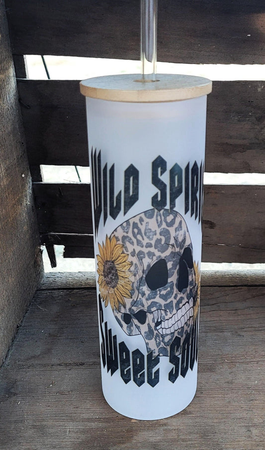 Wild Spirit Sweet Soul Frosted Glass Tumbler