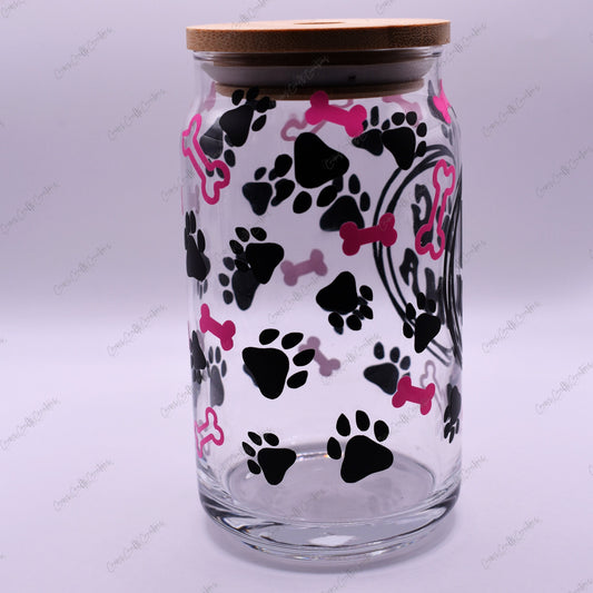 Dog Mama Glass Cup