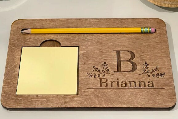 Personalized Notepad + Pen Holder