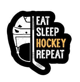Eat Sleep Hockey Repeat Sticker