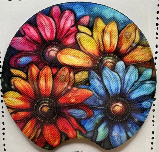 Colorful Flower Car Coaster