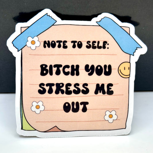 Note To Self Sarcastic Sticker