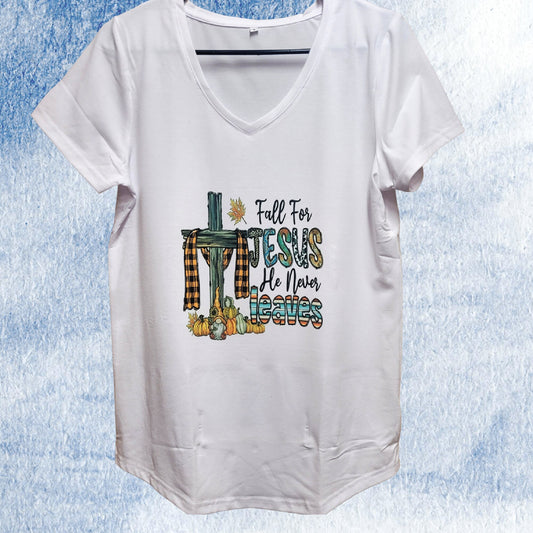 Fall For Jesus V-Neck