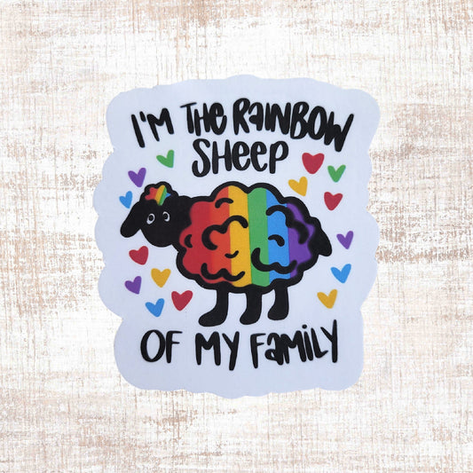 Rainbow Sheep Of My Family Sticker