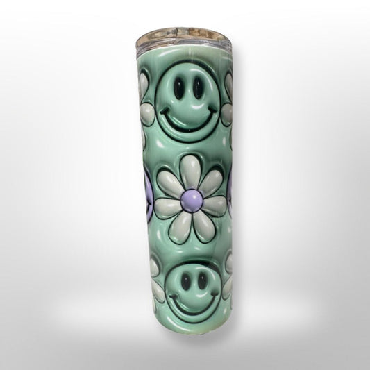3d Smile Flower Tumbler