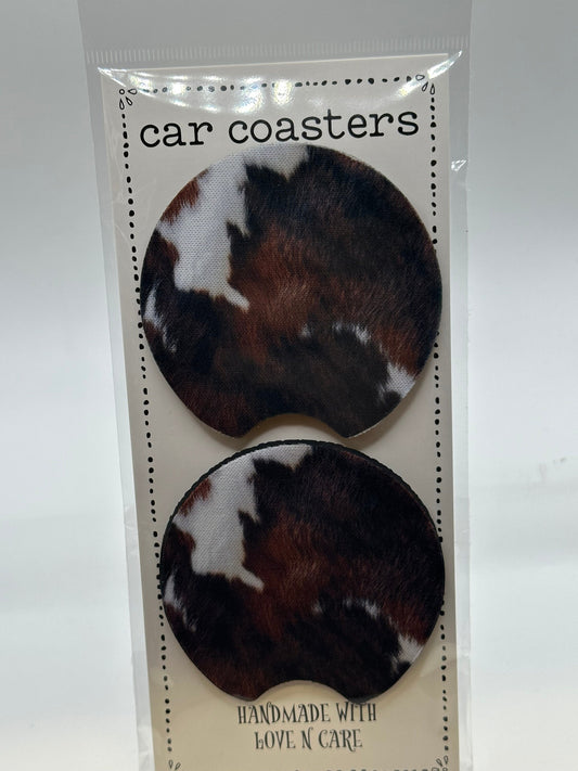 Cowhide Car Coaster