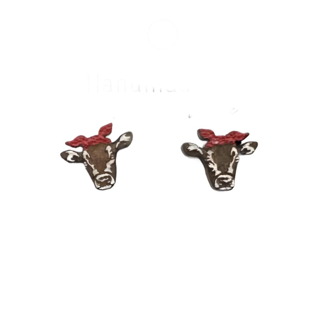 Highland Cow Stud Earring