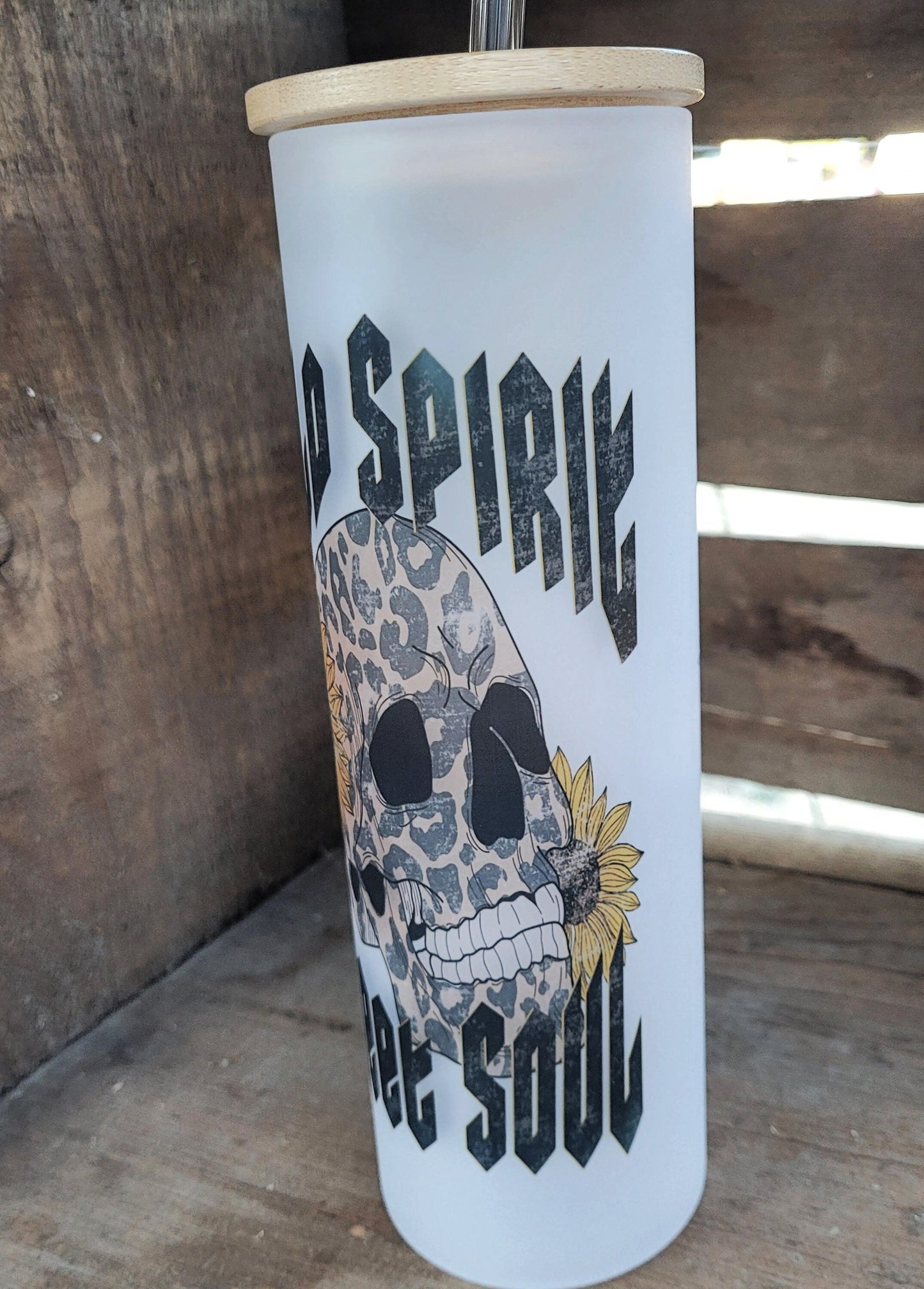 Wild Spirit Sweet Soul Frosted Glass Tumbler