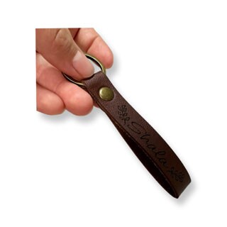 Personalized Name Leather Keychain