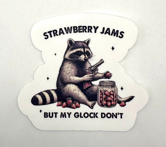 Strawberry Jams But My Glock Don't Sticker