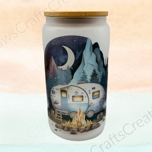 You Don't Have To Be Crazy To Camp With Us Glass Cup