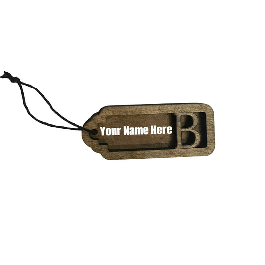 Multi-layered Personalized Bold Letter Gift Tag