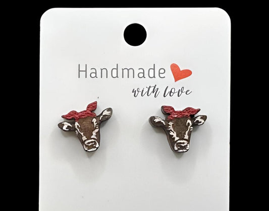 Highland Cow Stud Earring