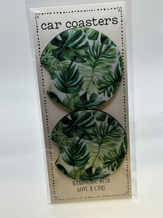 Jungle Leaves Car Coaster