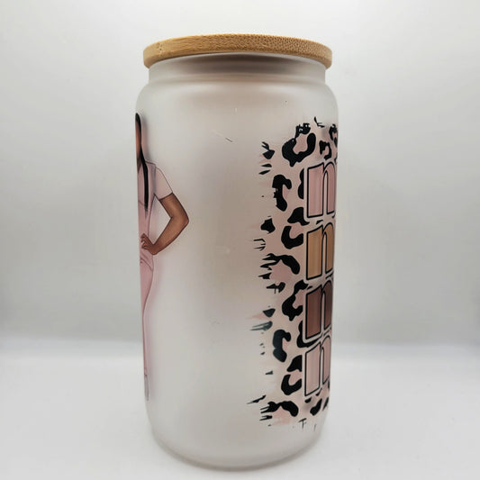 Cheetah Nurse Glass Cup