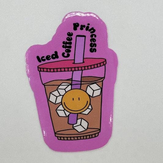 Iced Coffee Princess Sticker