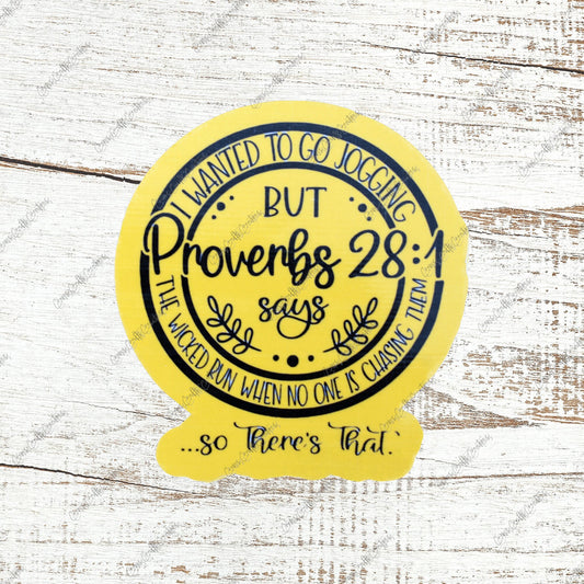 Proverbs 28:1 Sticker