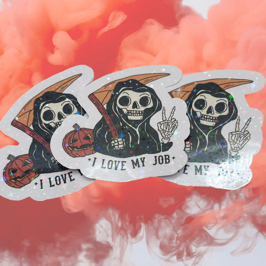Grim Reaper Holographic Sticker