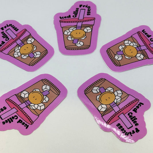 Iced Coffee Princess Sticker