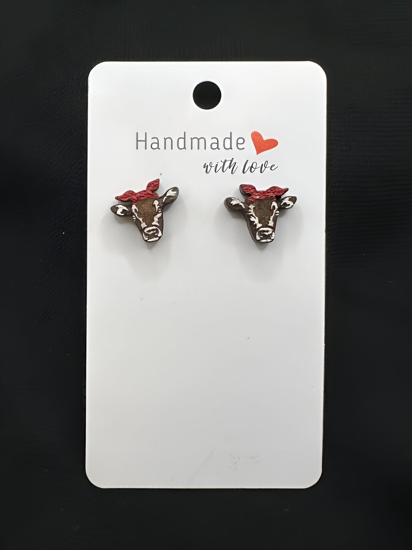 Highland Cow Stud Earring
