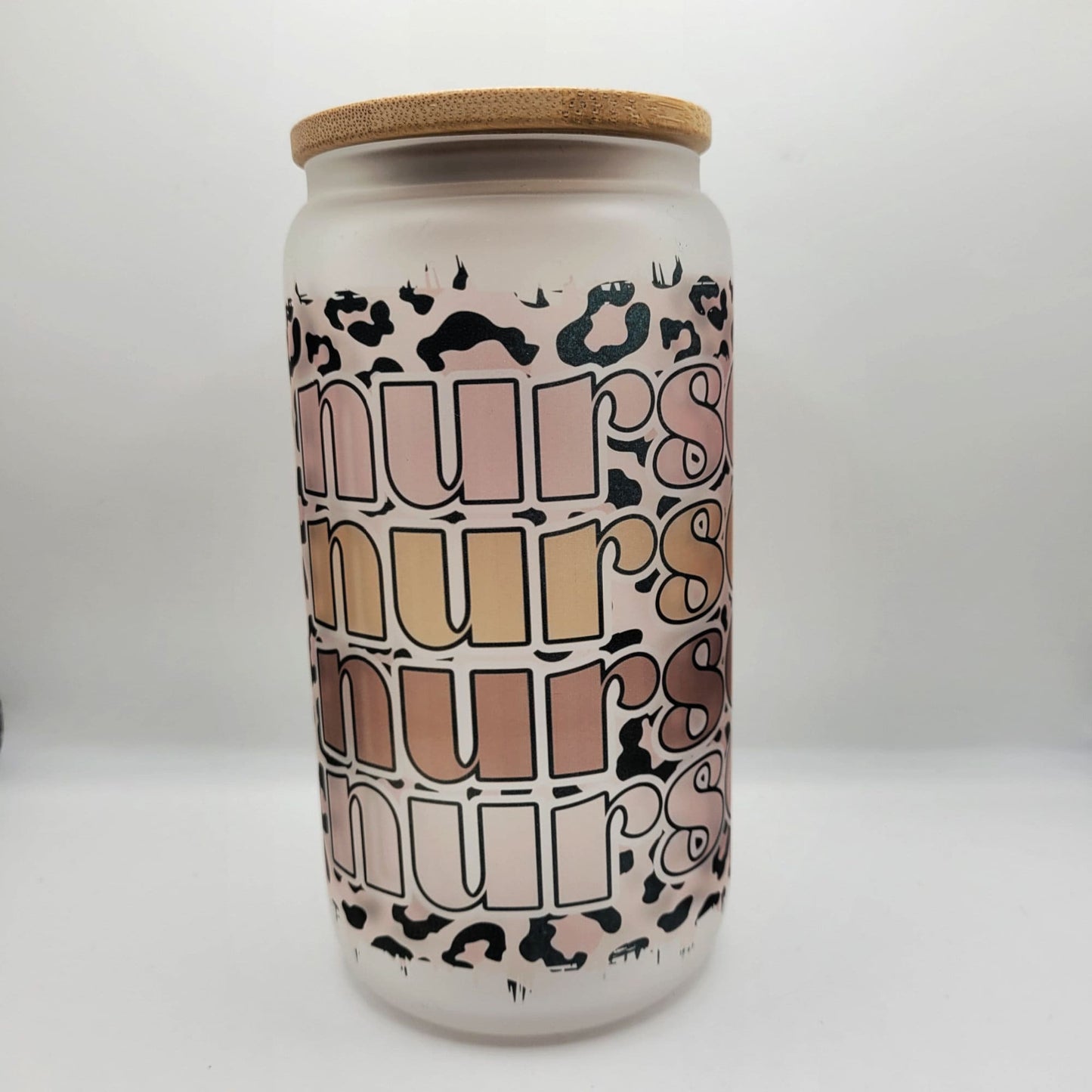 Cheetah Nurse Glass Cup