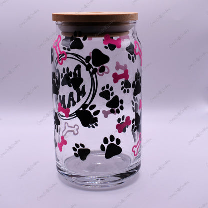 Dog Mama Glass Cup