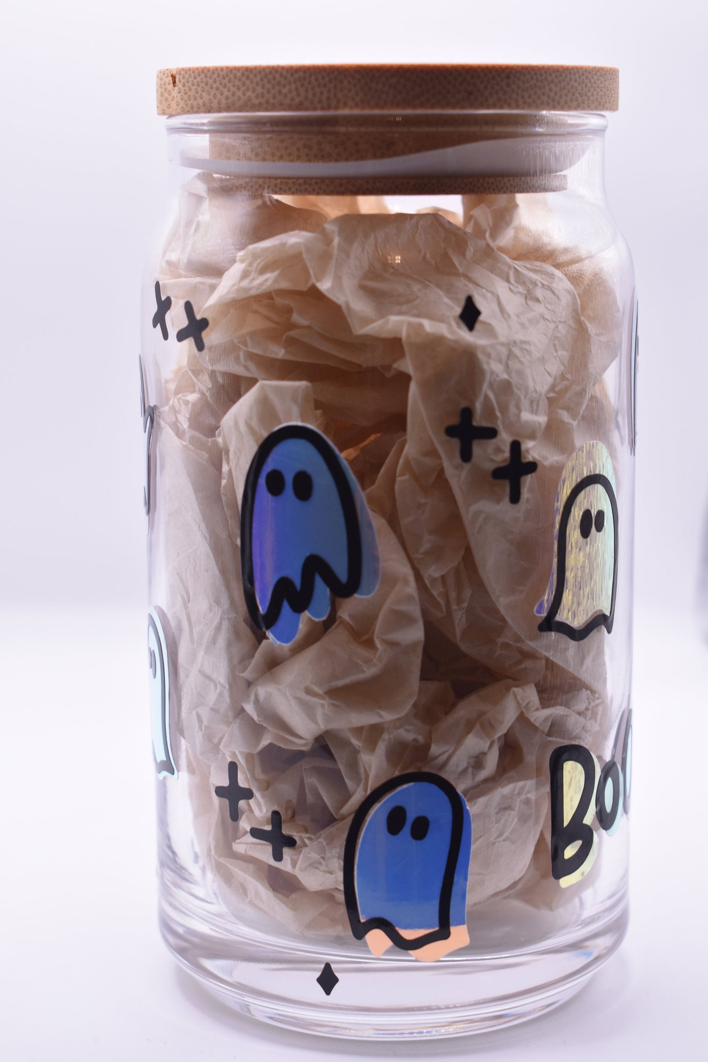 Boo Ghost Beer Can Glass Cup