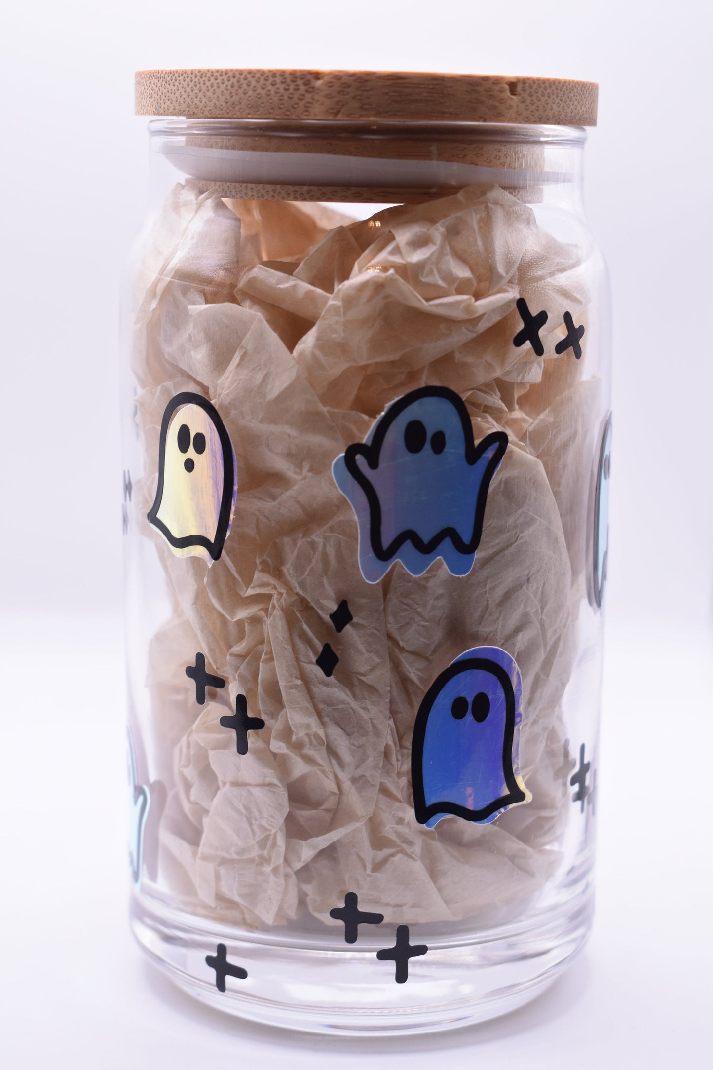 Boo Ghost Beer Can Glass Cup