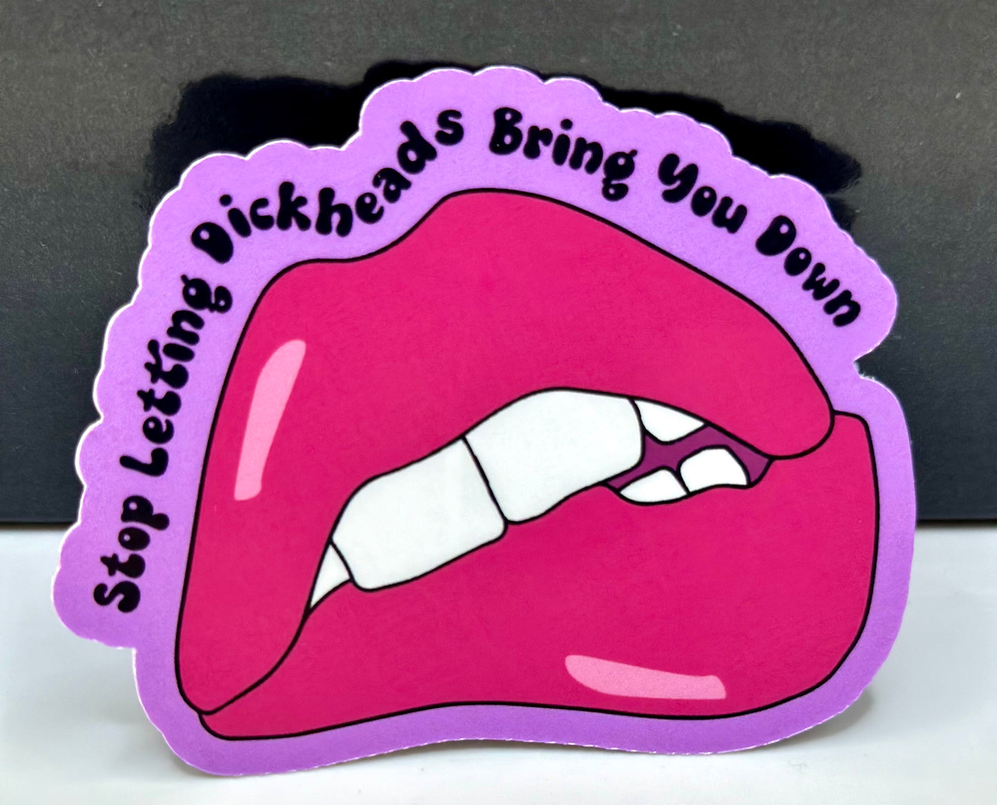 Stop Letting Dickheads Bring You Down Sticker